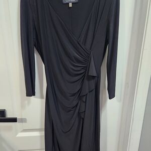Evan Picone Black Long Sleeve Dress